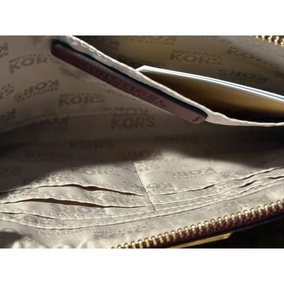 Michael Kors Jamey Clutch Wristlet Merlot Leather New NWT - Picture 4 of 8